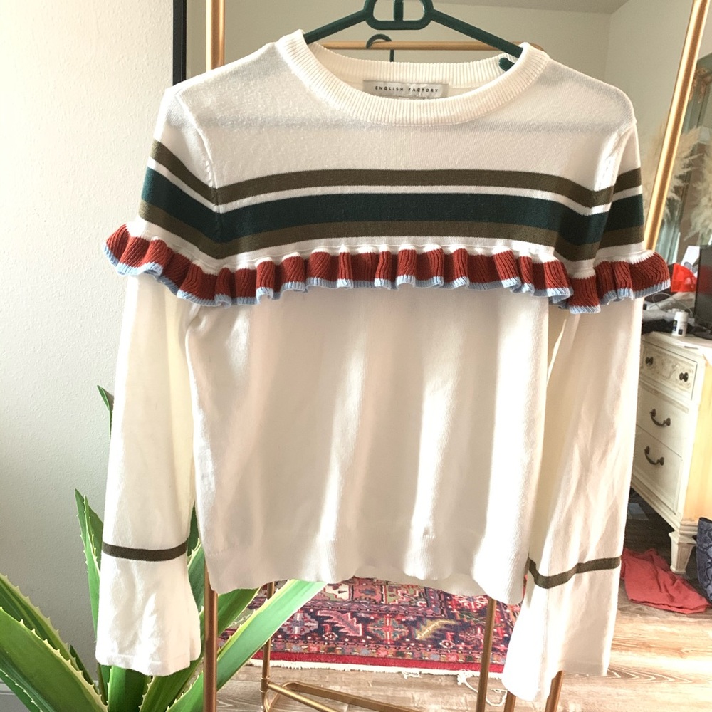 English Factory ruffle sweater